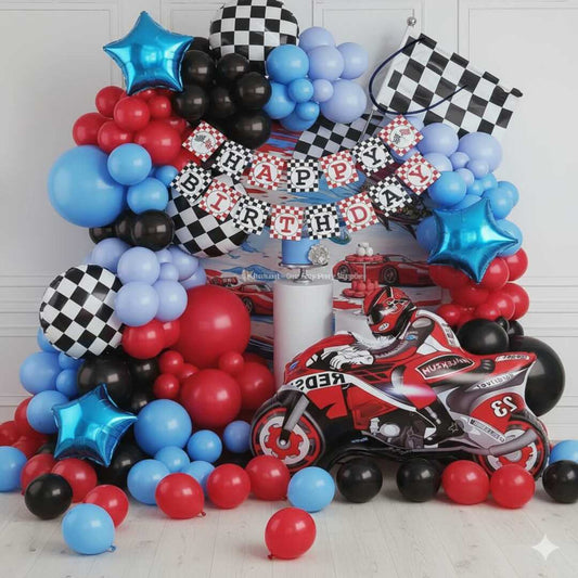 43 Piece Heavy Bike Happy Birthday Theme For Party Decoration