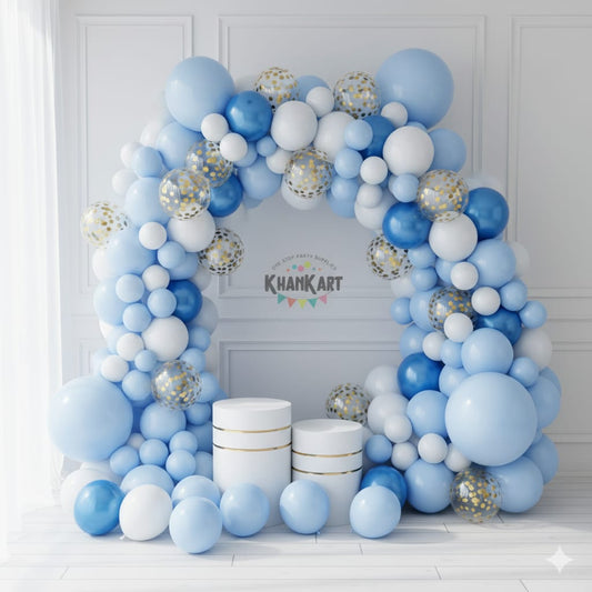 100 pcs Sky Blue Confetti Confetti Balloons Garland Theme Set For Bow Themed Party Decoration & Celebration