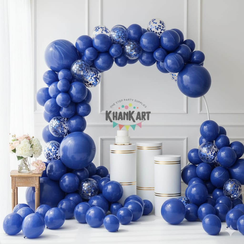 100 pcs Dark Blue Confetti Confetti Balloons Garland Theme Set For Bow Themed Party Decoration & Celebration