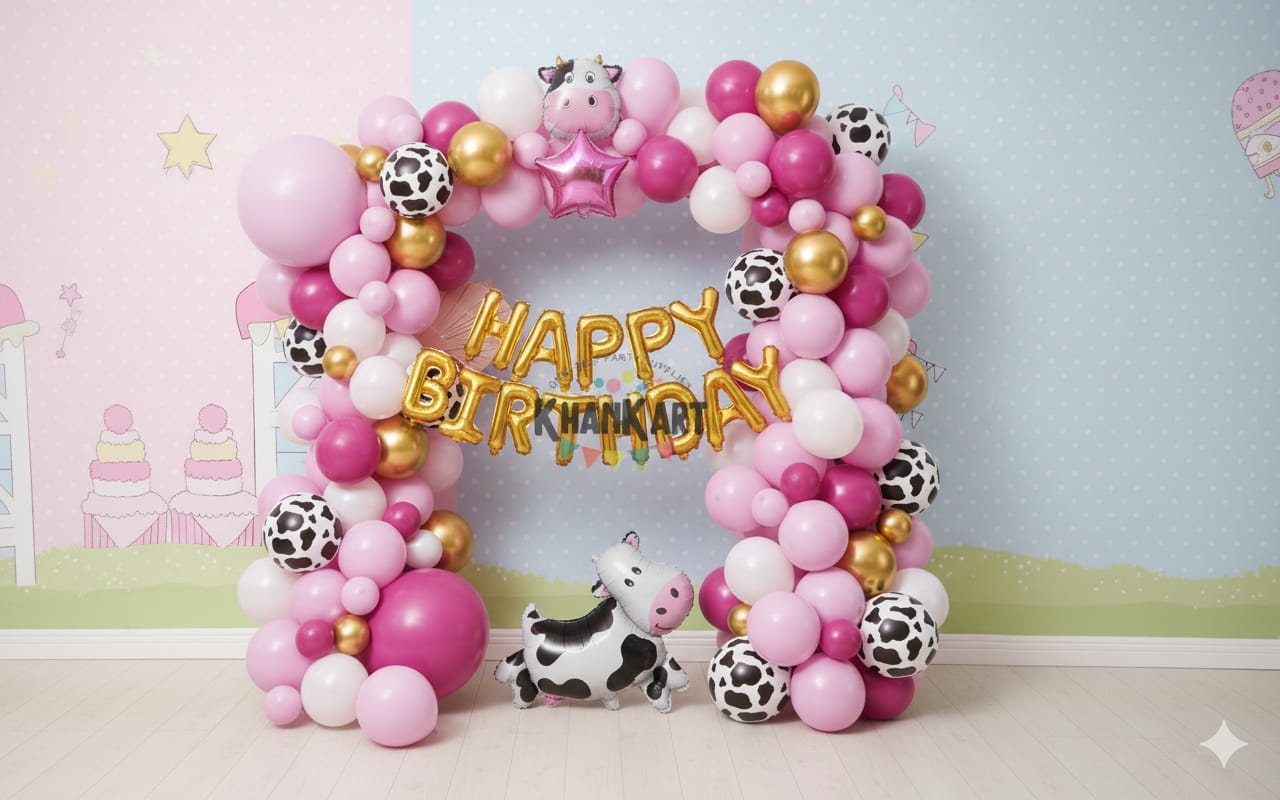 Happy Cow Theme Foil Balloon Theme Decoration and Celebration