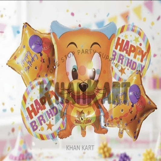 Jerry Theme foil balloon set for kids birthday party celebration