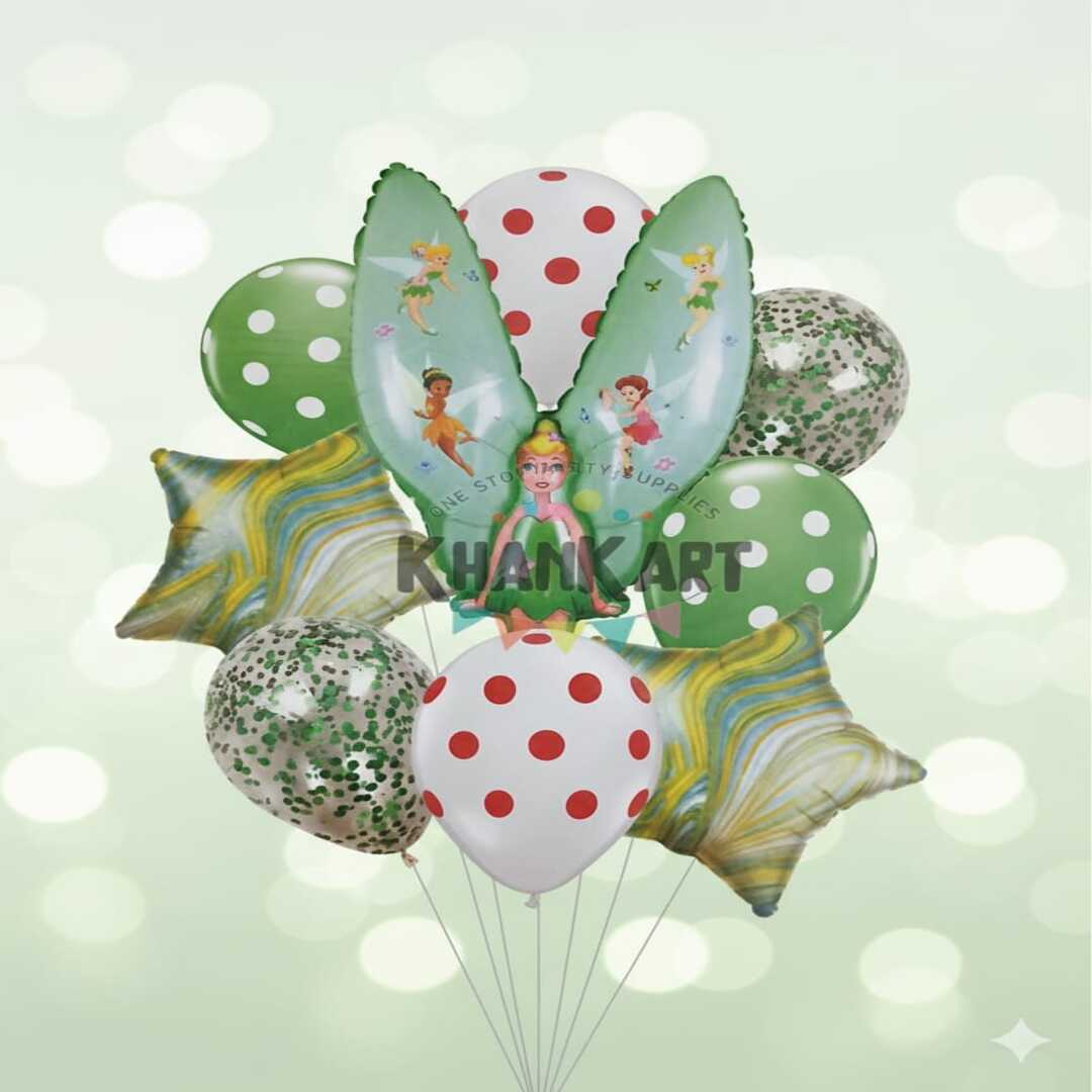 Butterfly Theme Foil Balloon Foil Balloon Set of -9 Piece For Birthday Day Party