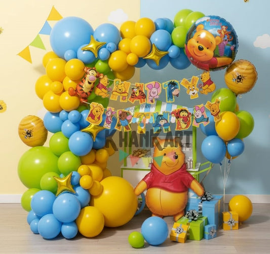 Bear Happy Birthday  Theme Foil Balloon Theme Decoration and Celebration