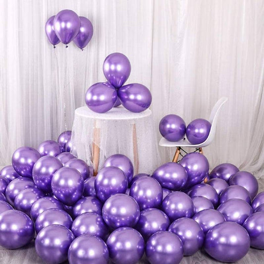 Purple Metallic Latex Chrome Premium Quality Balloons