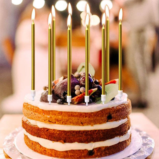 Twisty Birthday Candles Set, Metallic Color Curly Candles For Birthday, Wedding, Anniversary and Event Decoration
