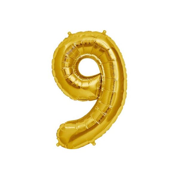 Golden Number ( 0 - 9 ) Foil Balloon For Birthday, Anniversary, Bridal Shower Celebration and Decoration