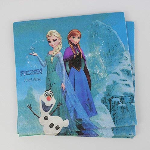 Disney Frozen Elsa Anna disposable Tableware Paper Napkin Birthday Party Decoration