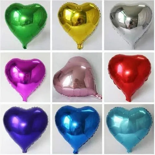 Heart Shaped Foil Balloon For Party Decoration and Celebration (Pack of 5)