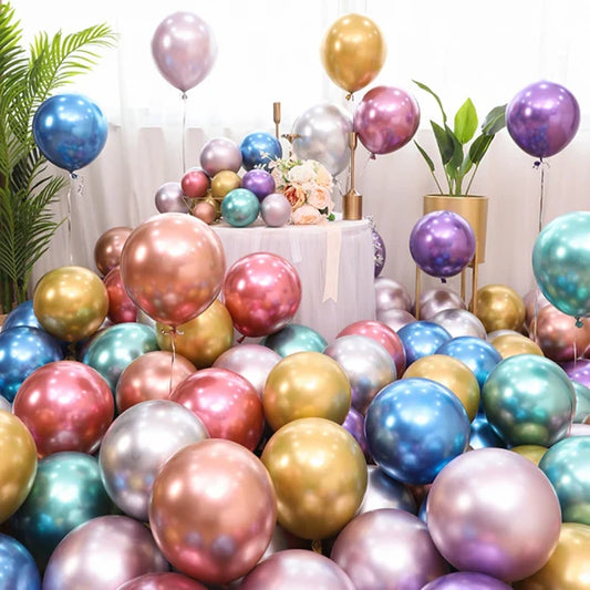 Metallic Multi Color  Latex Chrome Premium Quality Balloons