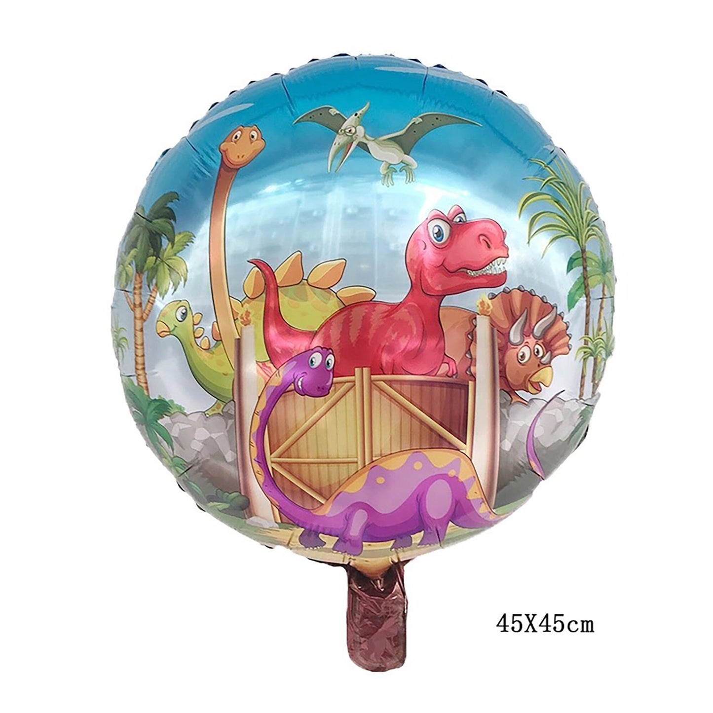 Dinosaur Face Theme Foil Balloon Foil Balloon Set of -5 Piece For Birthday Day Party