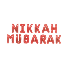 Nikkah Mubarak Foil Balloon Set For Nikkah / Wedding Decoration and Celebrations