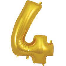 Golden Number ( 0 - 9 ) Foil Balloon For Birthday, Anniversary, Bridal Shower Celebration and Decoration