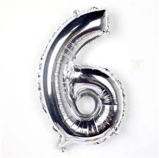 Silver Number ( 0 - 9 ) Foil Balloon For Birthday, Anniversary, Bridal Shower Celebration and Decoration