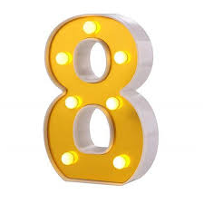 Golden Numbers LED  Candles For Birthday, Anniversary Cake Decoration and Celebration