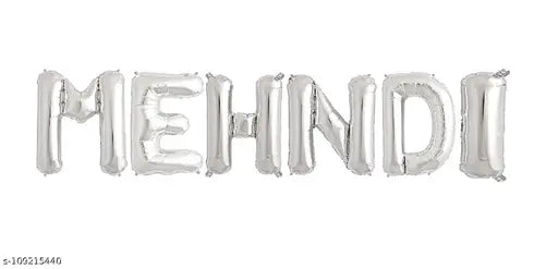 Mehndi Alphabet Foil Helium Letter Balloon Set – Ideal Mehndi Decoration Item