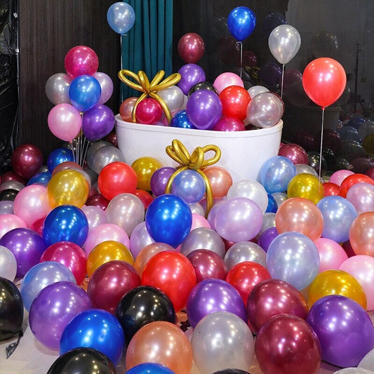 Multi Colors Pack of Latex Balloons for Birthday Party Decoration