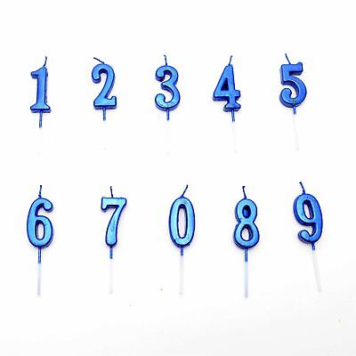 Blue Numbers Candles For Birthday, Anniversary Cake Decoration and Celebration