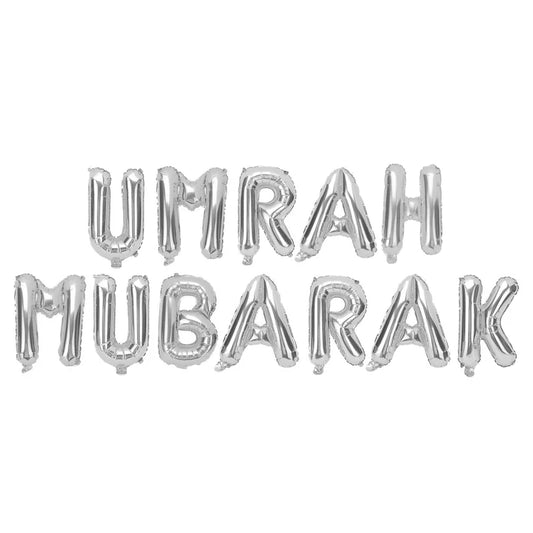Umrah Mubarak Foil Balloon Banner for Decoration and Celebration