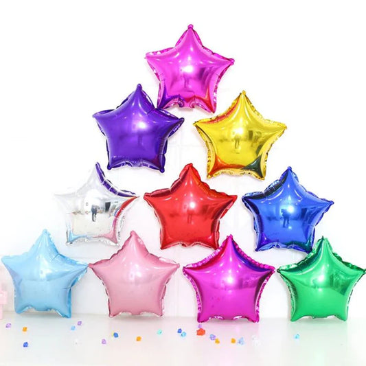Star Shaped Foil Balloon For Party Decoration and Celebration (Pack of 5)